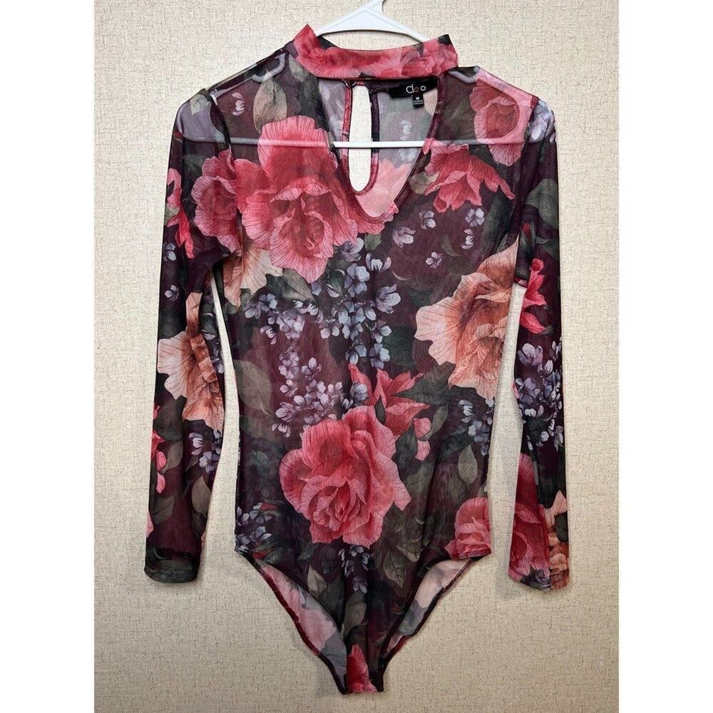 Cleo Mesh Floral Body suit Size Meduim